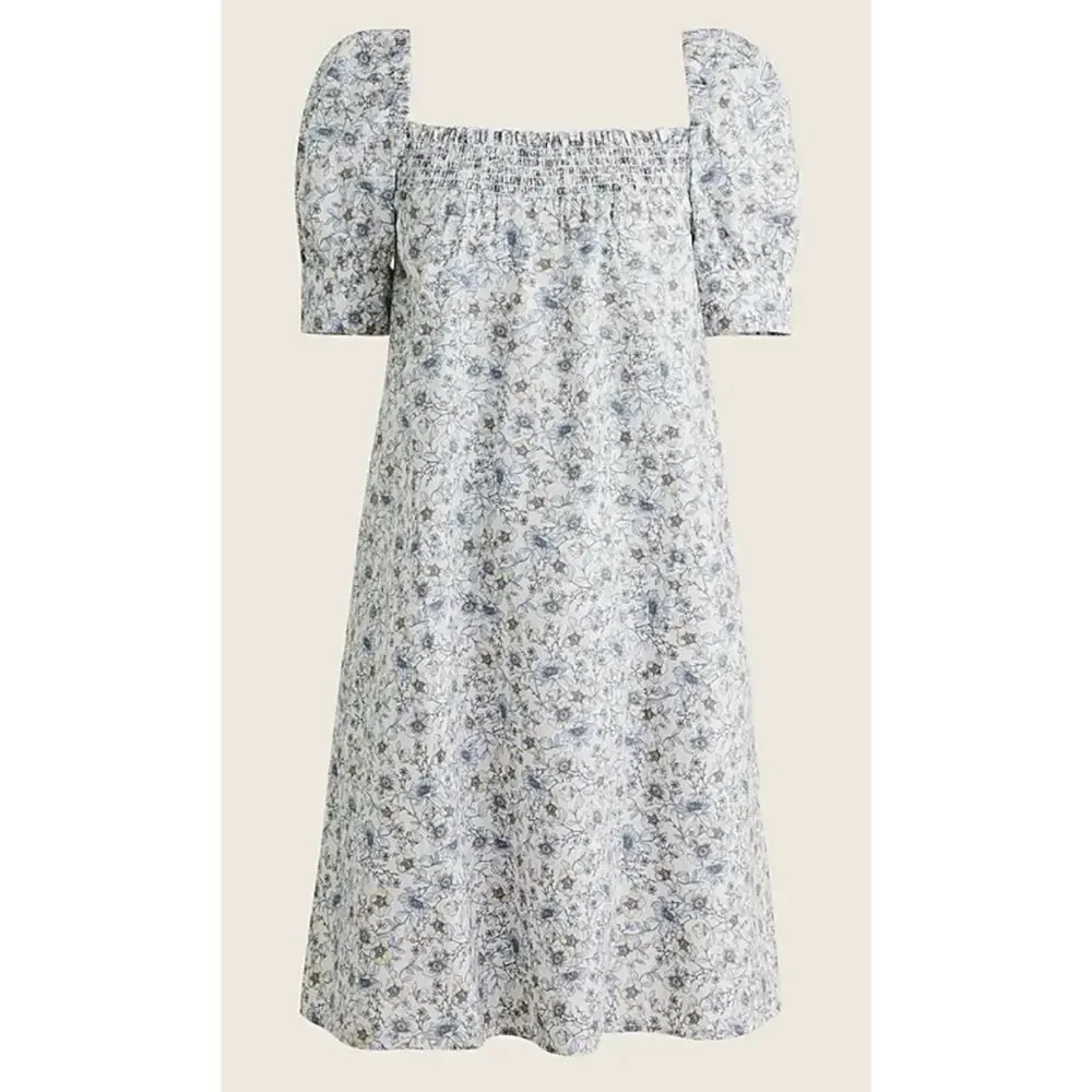 J. Crew Cotton Poplin Shift Dress in Floral Vines Size XS / Néw No Tags